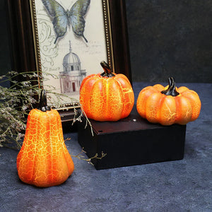 New Halloween Pumpkin Lantern Simulation Pumpkin LED Candle Lamp Resin Luminous Pumpkin.
