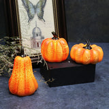 New Halloween Pumpkin Lantern Simulation Pumpkin LED Candle Lamp Resin Luminous Pumpkin.