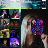 Halloween Face Masks Full Color LED Luminous Mask Face Changing Mask Party Bar Props.