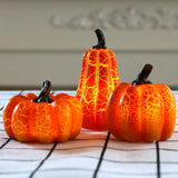 New Halloween Pumpkin Lantern Simulation Pumpkin LED Candle Lamp Resin Luminous Pumpkin.