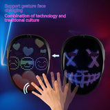 Halloween Face Masks Full Color LED Luminous Mask Face Changing Mask Party Bar Props.