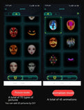 Halloween Face Masks Full Color LED Luminous Mask Face Changing Mask Party Bar Props.