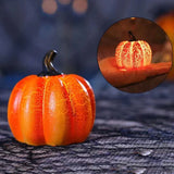 New Halloween Pumpkin Lantern Simulation Pumpkin LED Candle Lamp Resin Luminous Pumpkin.